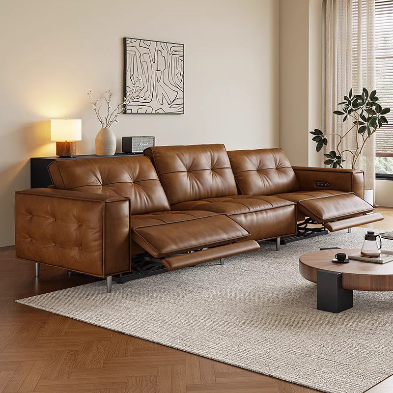 油蜡皮电动沙发