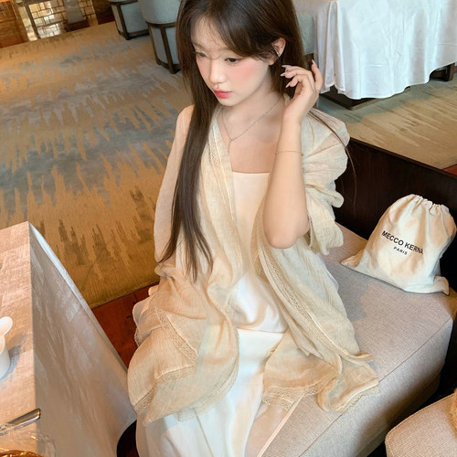 温柔高级感薄款夏季防晒丝巾