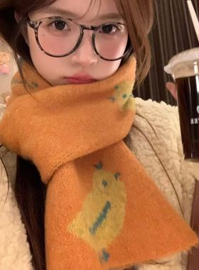 吴皮皮 新款小鸡围巾女冬季韩版百搭可爱学生学生保暖护颈围脖