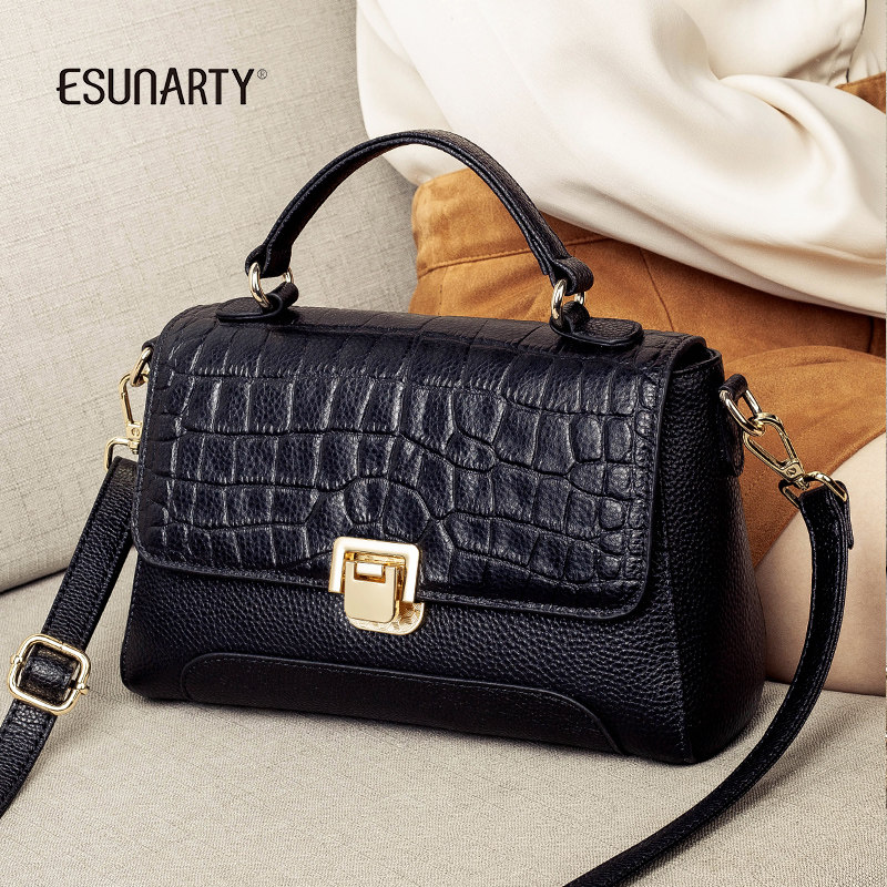 包包女包2025新款真皮轻奢手提小方包女时尚鳄鱼纹宽带单肩斜挎包,箱包皮具/热销女包/男包,小方包,淘宝优惠券,粉丝福利购,淘宝优惠卷