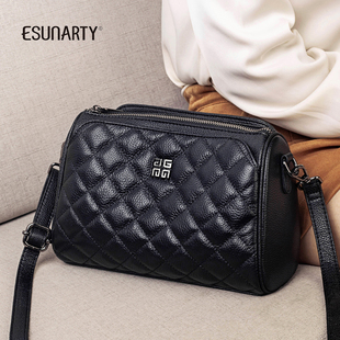 包包2025新款 百搭真皮链条单肩腋下包女士菱格通勤斜挎包 女春时尚