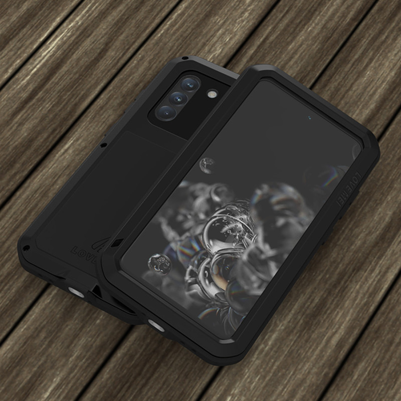 军事防摔三星金属硅胶全包边保护