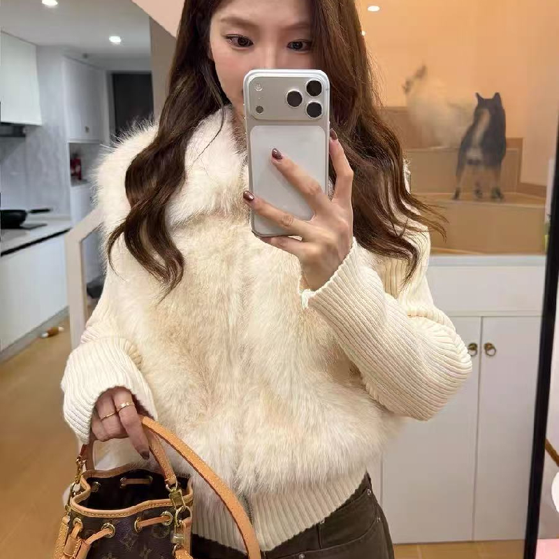 2025冬季新款环保皮草毛毛外套