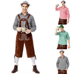 Men Halloween Costume Oktoberfest German Bavarian lederhosen