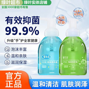 绿叶爱生活洋甘菊泡沫洗手液正品 500ml温和清洁抑菌杀菌家用抗菌