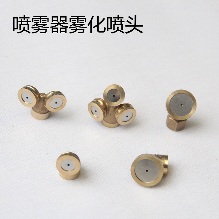 电动喷雾器喷头雾化全铜2分螺纹机动打药机农机配件单双三喷头