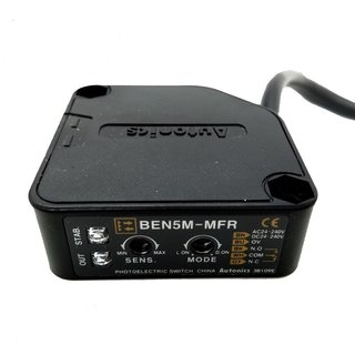 现货光电开关BEN5M-MFR 带反光板BEN300/500-DFR五线反射式传感器