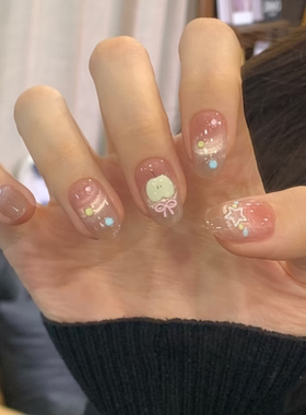 微笑苹果】新款美甲穿戴甲微笑猫眼ins高级显白高级新款美甲贴片