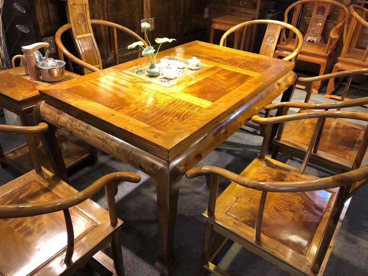 金丝楠木实木大板小叶桢楠老料办公家具红木洽谈泡茶桌茶几餐桌