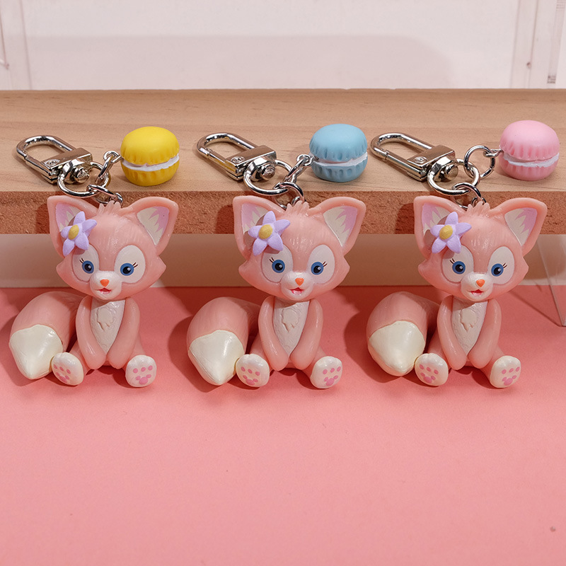 网红达菲玲娜贝儿小狐狸挂件韩版可爱马卡龙配饰钥匙扣包男女闺蜜