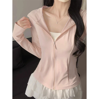 冰丝凉感防晒衣女款夏季户外防紫外线防晒服修身显瘦上衣连帽外套