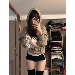 撞色高腰真理裤女夏季修身显瘦纯欲风辣妹打底外穿短裤居家休闲裤