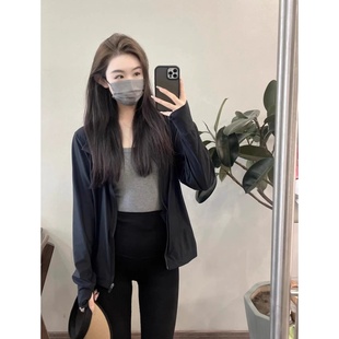 透气冰丝防晒服休闲上衣女 夏天连帽长袖 防晒衣女2025新款 夏季 薄款