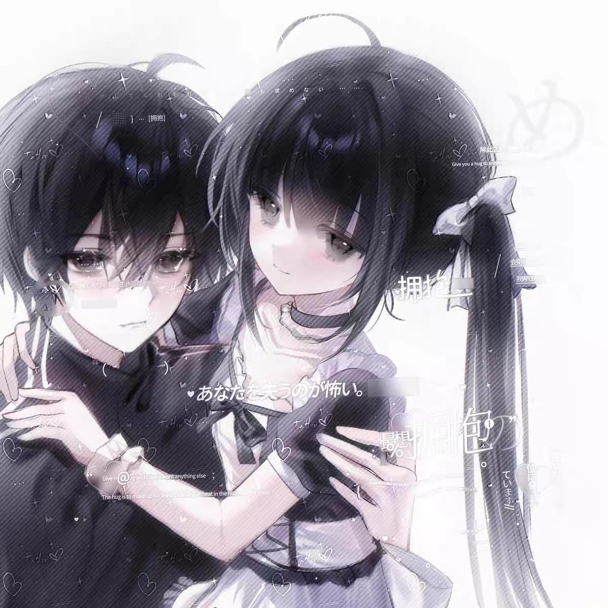 3张 萌物番小猫团团直购 情侣动漫插画头像扭蛋原创圈高清有普白