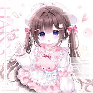 6张 萌物番暗恋期扭蛋摸鱼女生动漫头像原创圈直购高清有普白 psd