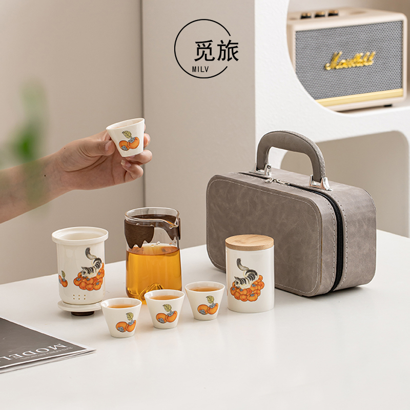 功夫茶具套装专用一壶四杯旅行