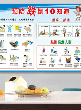 养老院预防跌倒十知道贴纸