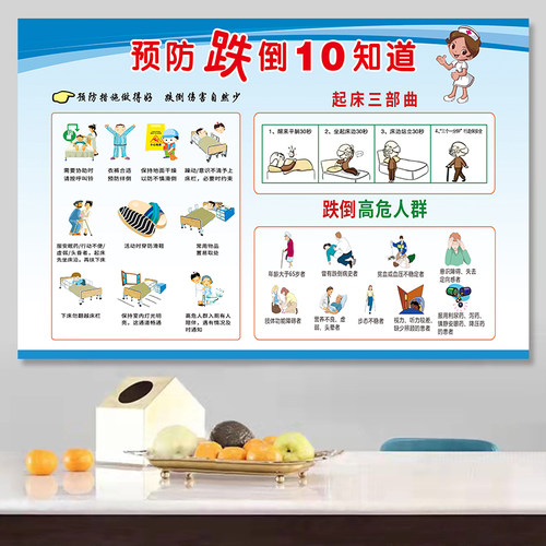 养老院预防跌倒十知道贴纸