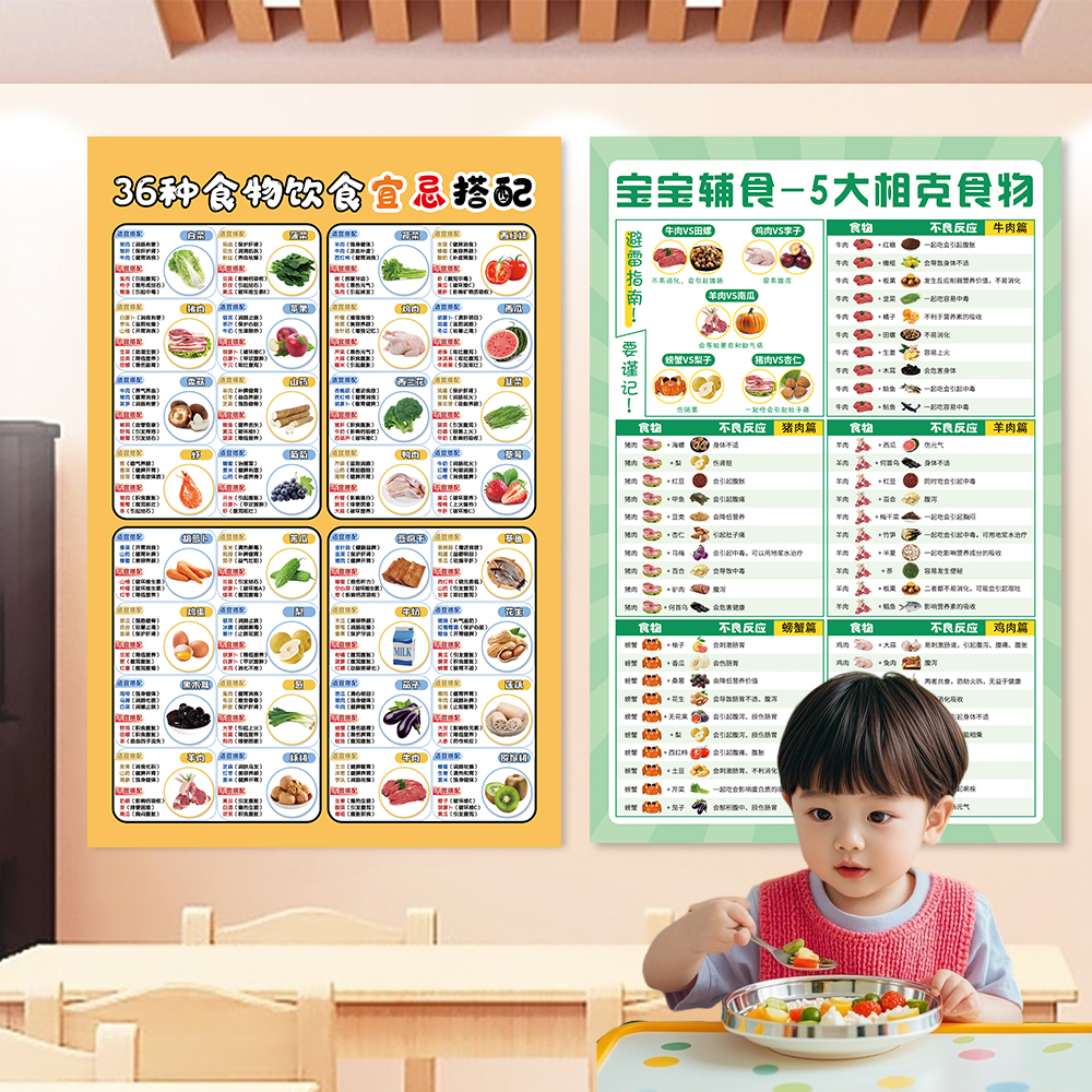 食物相宜相克挂图冰箱贴