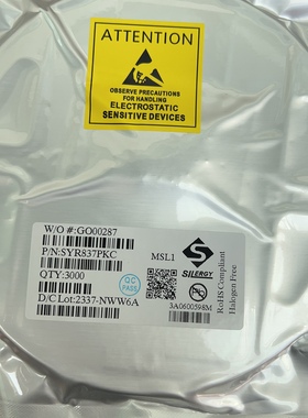 全新原装SYR837PKC SYR838PKC 5.5V6A同步降压DC-DC稳压器 WCSP20