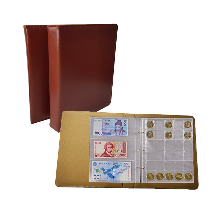 Album For banknote 纸币收藏册邮票收藏册干净封面黑色棕色2色