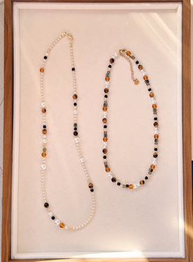 秋韵｜摩羯座本命虎眼石项链叠带项链