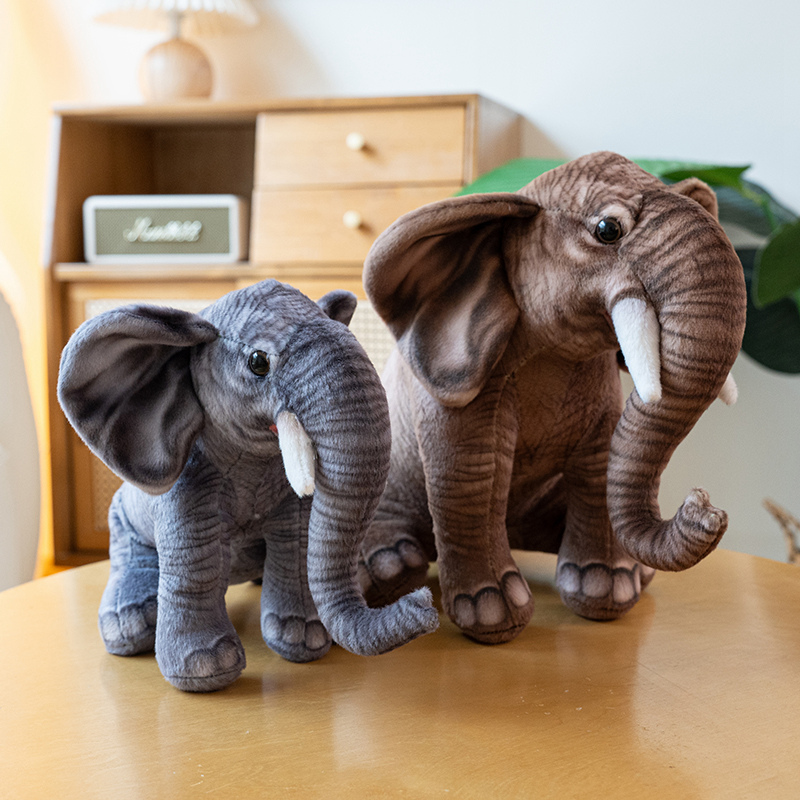 仿真大象毛绒玩具小象公仔儿童陪睡玩偶布娃娃动物模型摆件礼物女