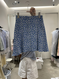 韩国东大门2026夏季新款甜美显瘦后松紧高腰复古碎花短裙半身裙女