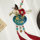 云深雾浅 原创双刺绣博古花瓶绣花汉服流苏禁步挂饰挂件 岁朝山茶