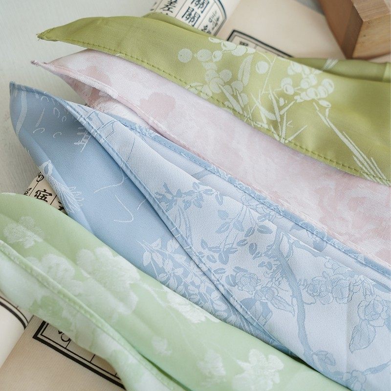 云深雾浅 田园女主提花头巾汉服发带三角巾古风发绳丝巾头饰绑带