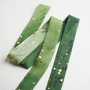 云深雾浅 竹枝词 水墨晕染汉服印花发带古风飘带新中式发绳头饰