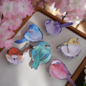 云深雾浅 原创可爱百搭刺绣胸针发夹旗袍汉服点缀配饰 小鸟胸针