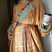 云深雾浅 双面异色加宽加长唐风圆领袍腰带腰封汉服襻膊绑带系带