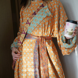 云深雾浅 双面异色加宽加长唐风圆领袍腰带腰封汉服襻膊绑带系带