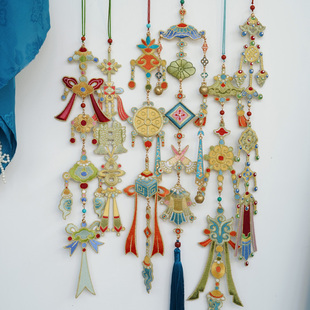 云深雾浅 货郎风挂饰原创双面刺绣汉服禁步百搭多用途唐风配饰