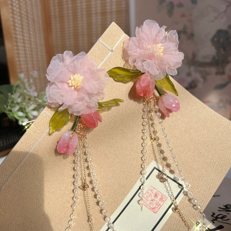 云深雾浅 海棠未眠 原创汉服流苏发夹百搭古风边夹烫花头饰发饰,饰品/流行首饰/时尚饰品新,发饰,淘宝优惠券,粉丝福利购,淘宝优惠卷