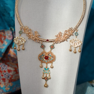 云深雾浅 朝景 原创晚明风平安锁明制汉服璎珞项圈古风项链铃铛