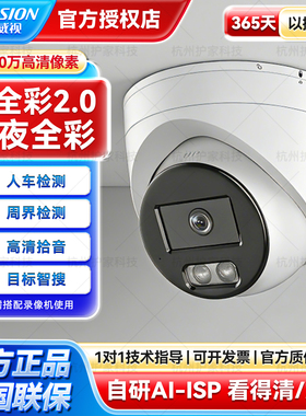 海康威视400万网络摄像机臻全彩2.0POE供电监控DS-2CD3347SWDV3-L