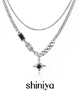 黑系明星同款双层项链男款潮牌