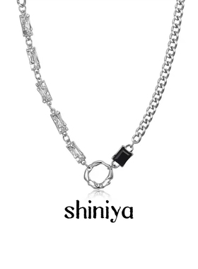 情侣项链男款轻奢小众不规则吊坠