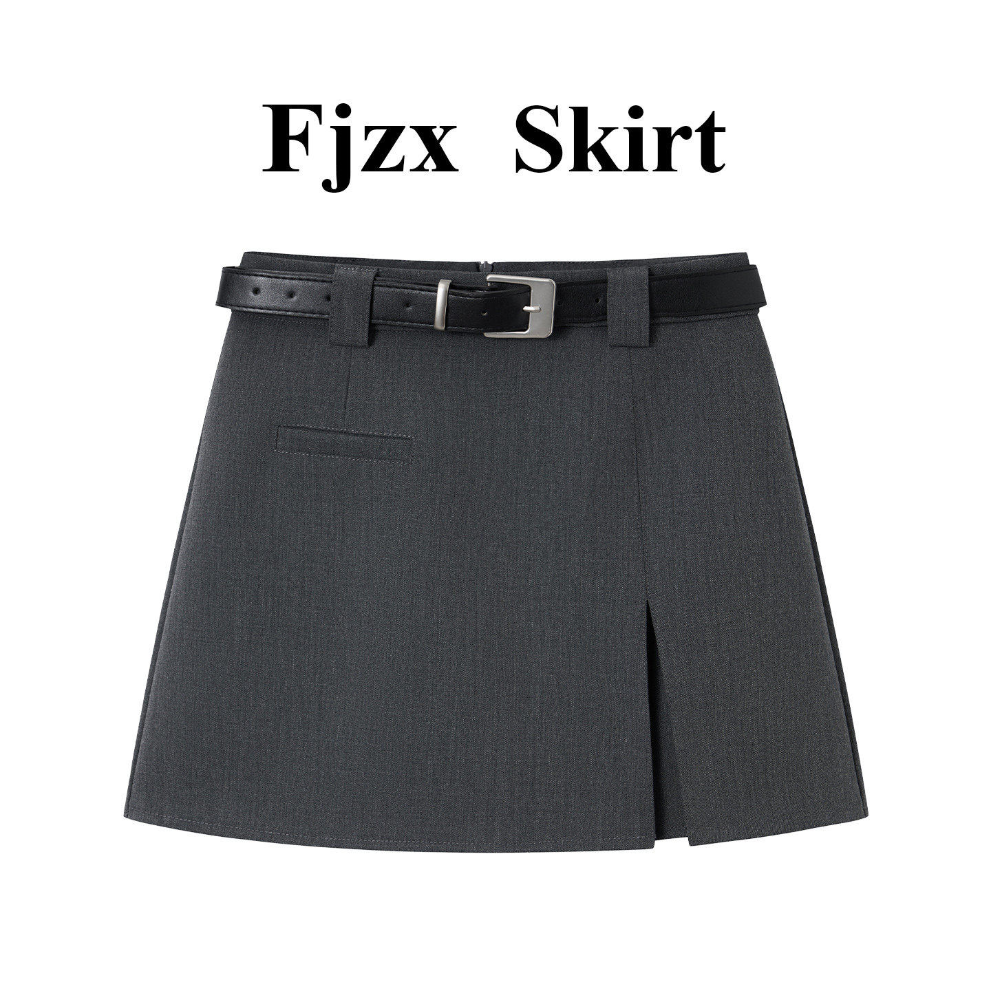 灰色西装半身裙女2026春夏季新款半裙高腰显瘦开叉A字包臀短裙子