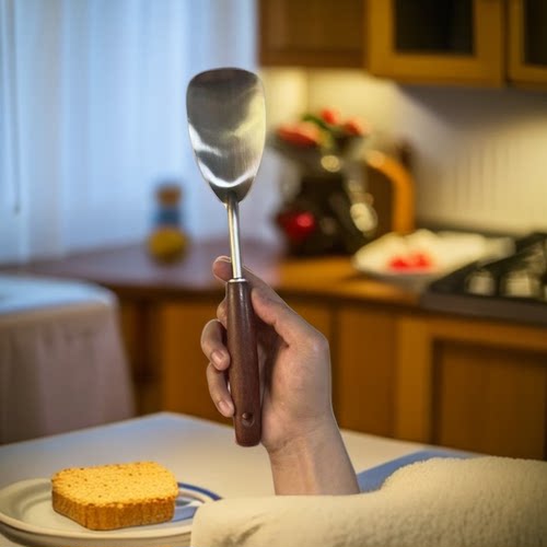 炒菜家用实木迷你小锅铲不锈钢304食品级勺子厨房木柄老款锅铲