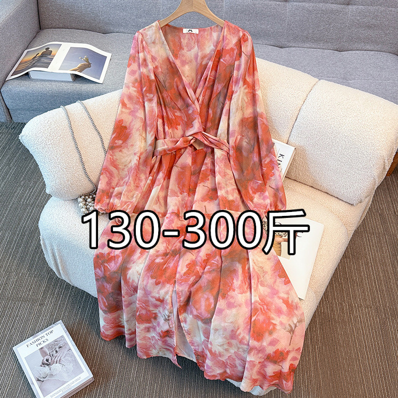 130-350碎花连衣裙法式