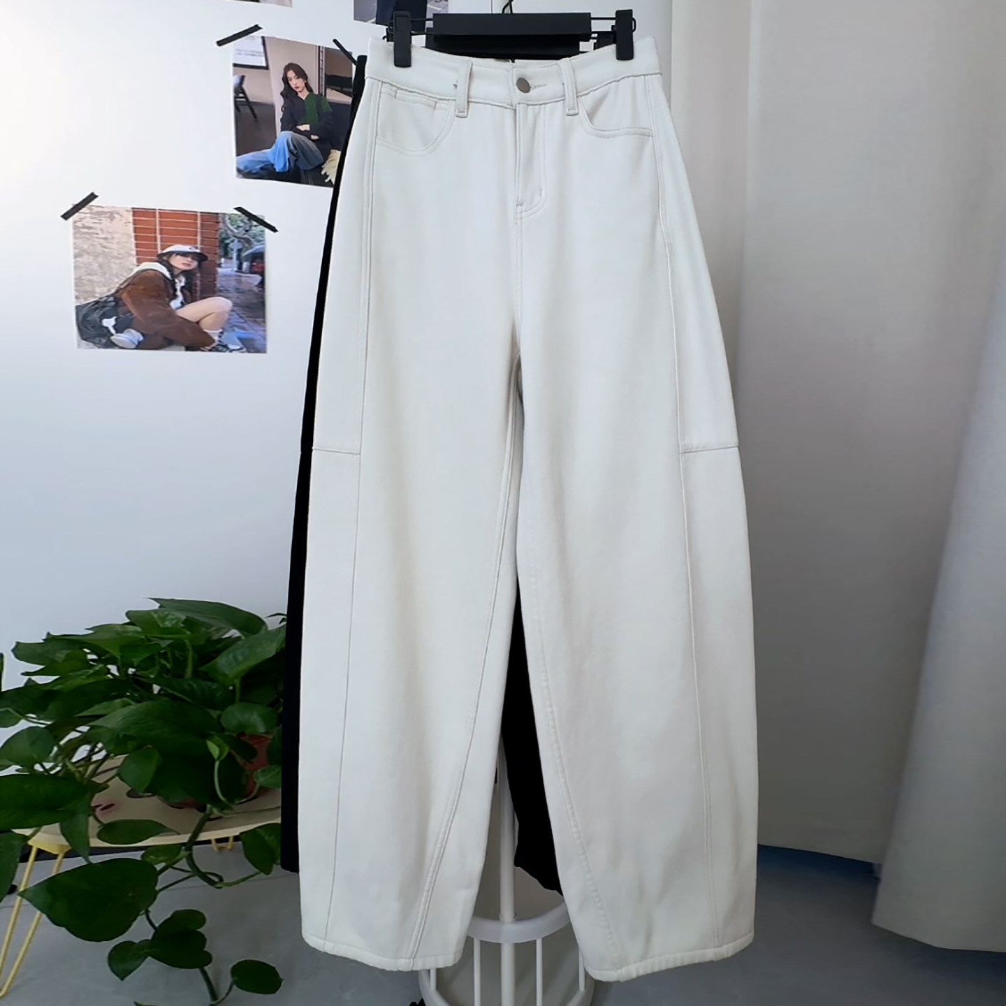 Ader牛仔弯刀裤女2026春季新款高腰简约百搭显瘦宽松阔腿休闲裤子,女装/女士精品,大码裤装,淘宝优惠券,粉丝福利购,淘宝优惠卷