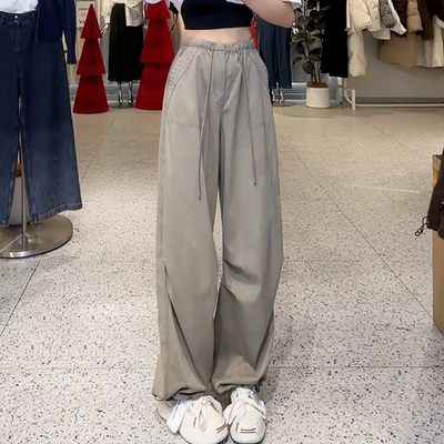 松紧腰抽绳时尚百搭工装休闲裤