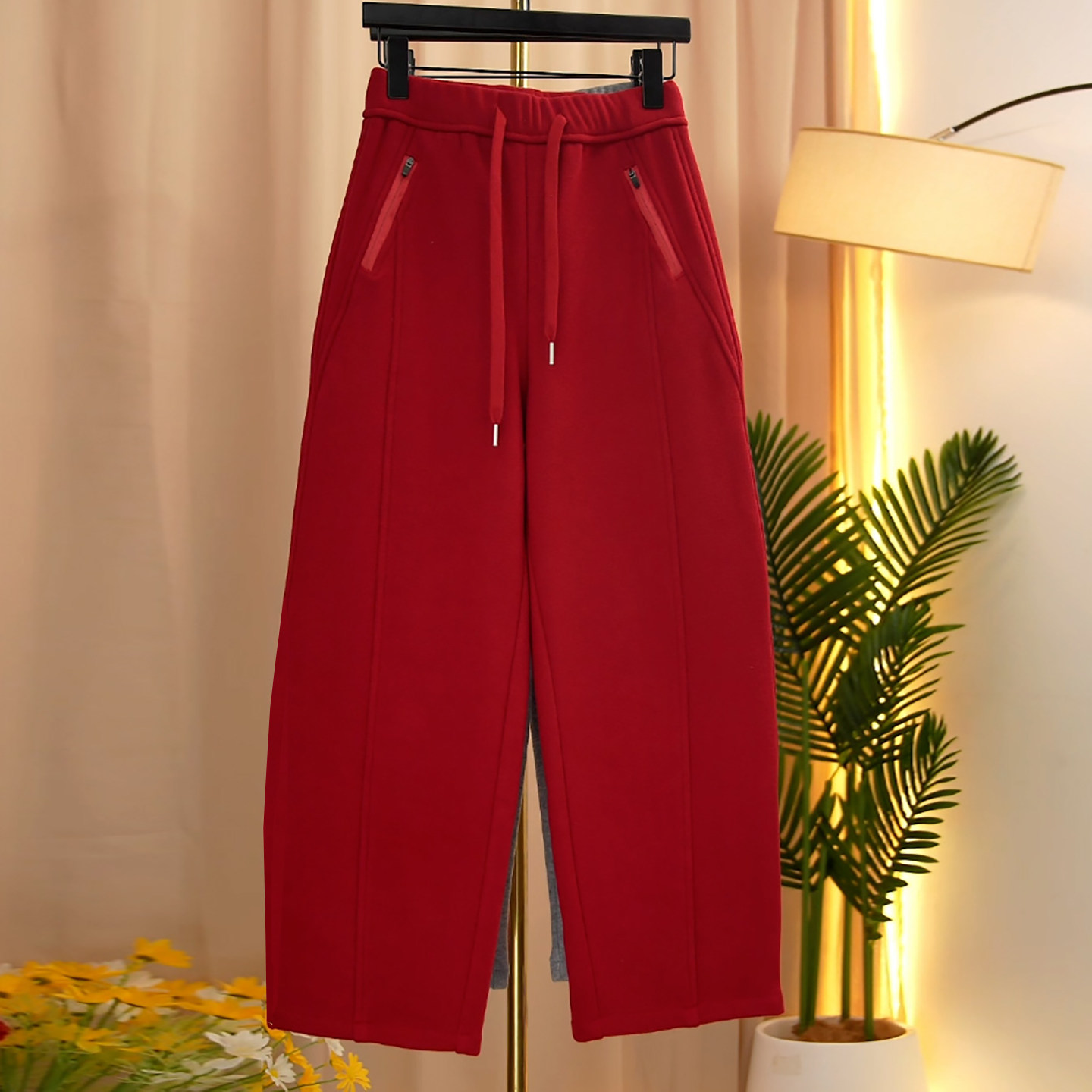 Ader阔腿弯刀卫裤女2026春季新款高腰宽松时尚舒适简约休闲梧桐裤,女装/女士精品,大码裤装,淘宝优惠券,粉丝福利购,淘宝优惠卷