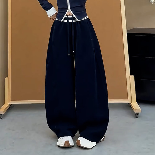 舒适慵懒宽松显瘦百搭阔腿休闲裤