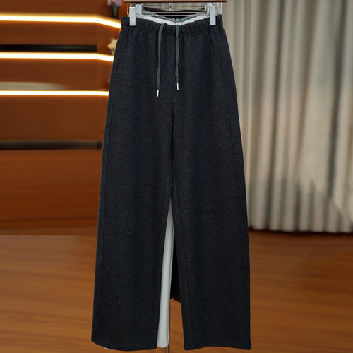 冬季加绒保暖拉绒羊毛百搭休闲裤