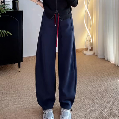 时尚百搭加绒加厚运动休闲弯刀裤