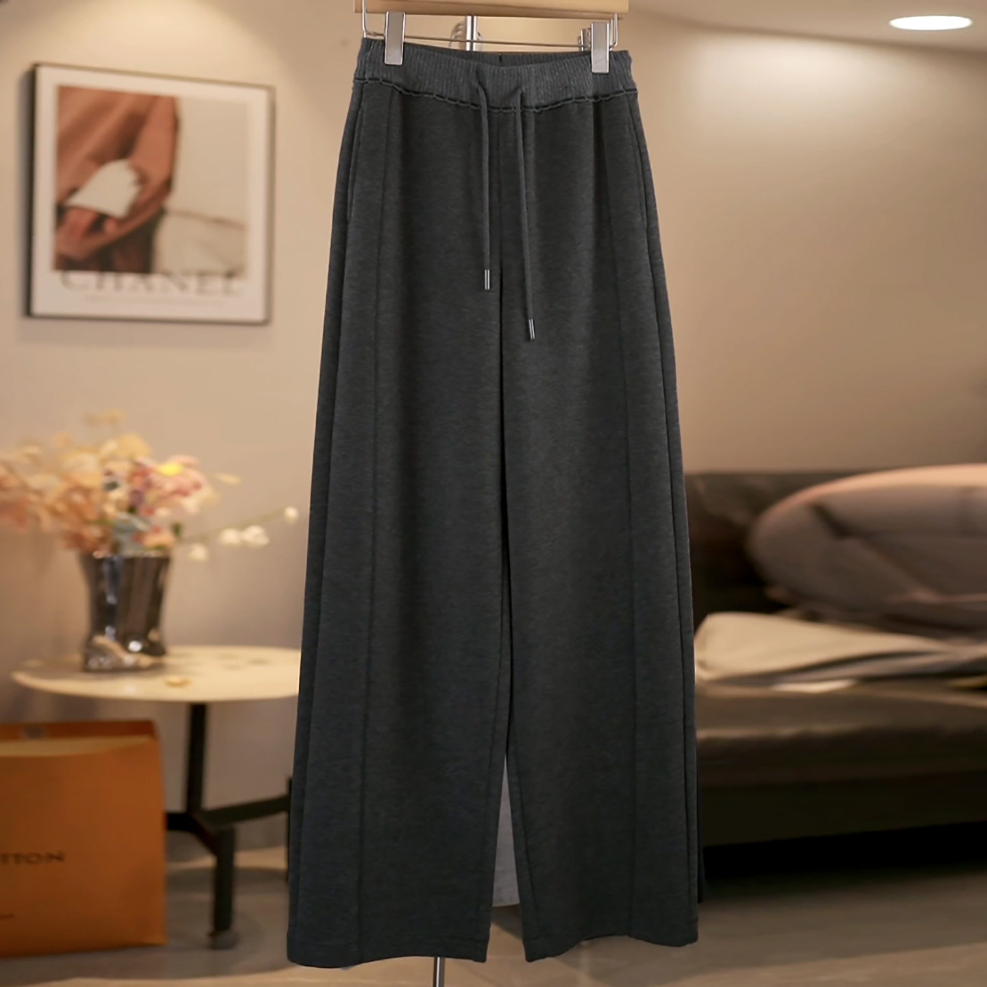 时尚百搭显瘦松紧腰抽绳休闲裤